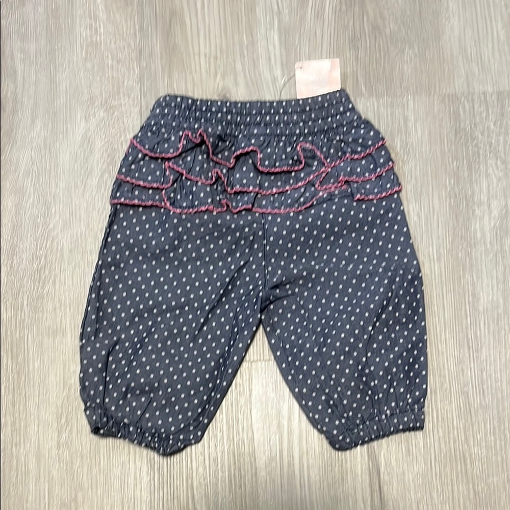 4/$20 Gymboree Polka Dot Ruffle Baby Pants 6-12M